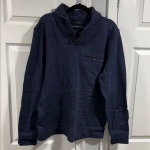 Banana Republic Slate Blue Button-Up Sweater